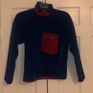 Patagonia jacket blue and red